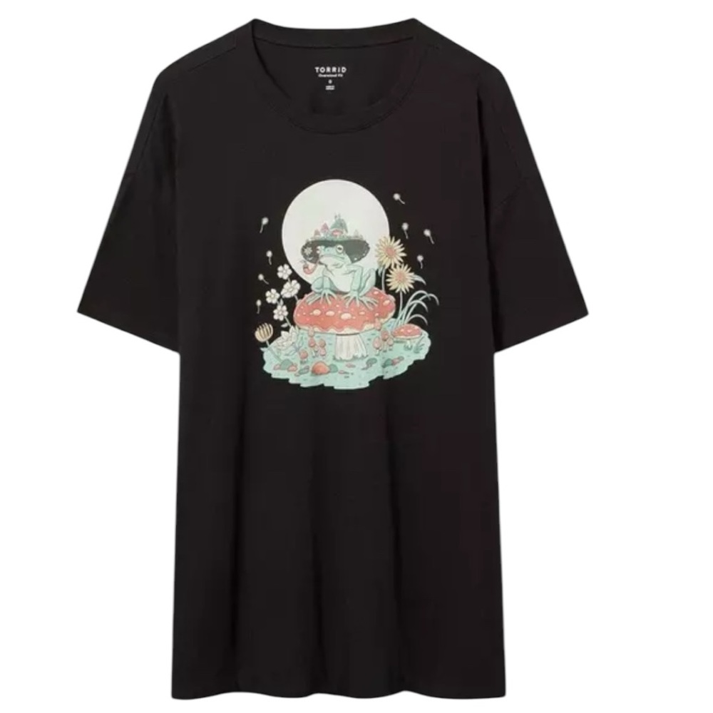 Size 1: Torrid Mushroom Oversized Fit Heritage Jersey Tunic Tee
